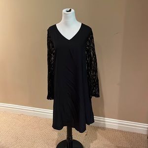 Black lace sleeve dress NWT